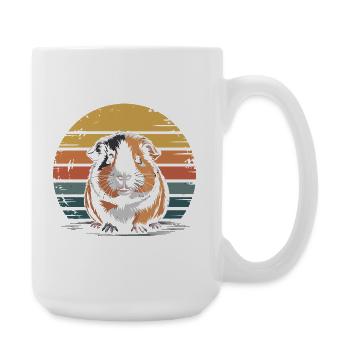 Meerschweinchen, süß - Große Tasse 440 ml - Weiß - Rechts