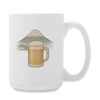 Bier am Berggipfel - Große Tasse 440 ml - Weiß - Rechts