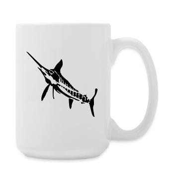 Speerfisch - Große Tasse 440 ml - Weiß - Rechts