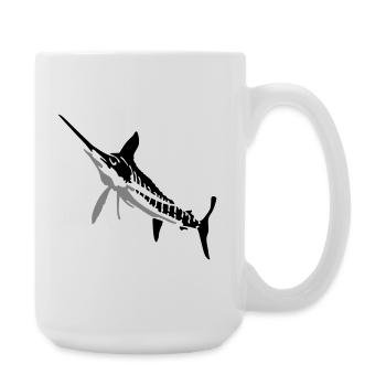 Speerfisch - Große Tasse 440 ml - Weiß - Rechts