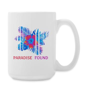 Hibiscus Neon Paradise Found - Large Mug 440 ml - white - Right