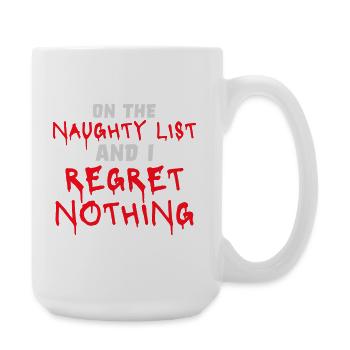 Sur la liste des vilains et ne regrette rien Graffiti - Grande tasse 440 ml - blanc - Droite