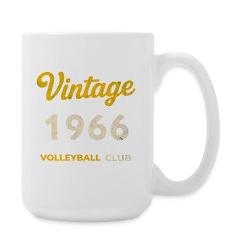 Vintage 1966 – Volleyball Club Retro Birth Year - Large Mug 440 ml - white - Right