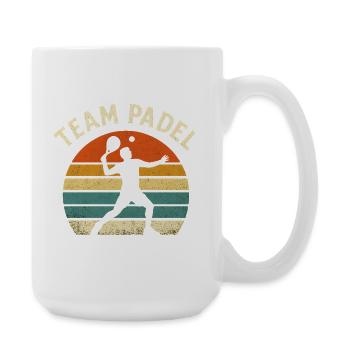 Retro Sunset Padel Team - Große Tasse 440 ml - Weiß - Rechts