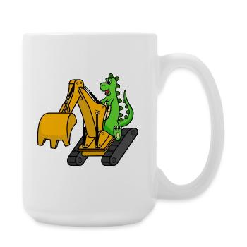Dino Excavator Dinosaure - Grande tasse 440 ml - blanc - Droite