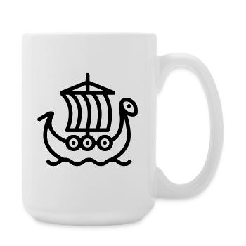 Bateau Viking - Grande tasse 440 ml - blanc - Droite