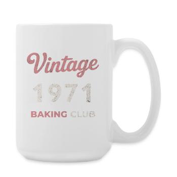 Millésime 1971 – Année de naissance rétro du Baking Club - Grande tasse 440 ml - blanc - Droite