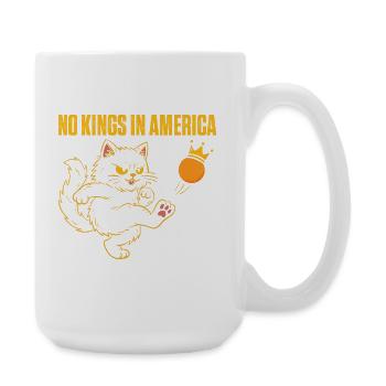 No Kings In America Patriotic Liberty Quote - Large Mug 440 ml - white - Right