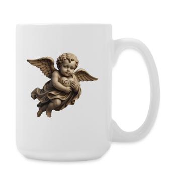 CUPID CHERUB #1 - peace & love - Large Mug 440 ml - white - Right