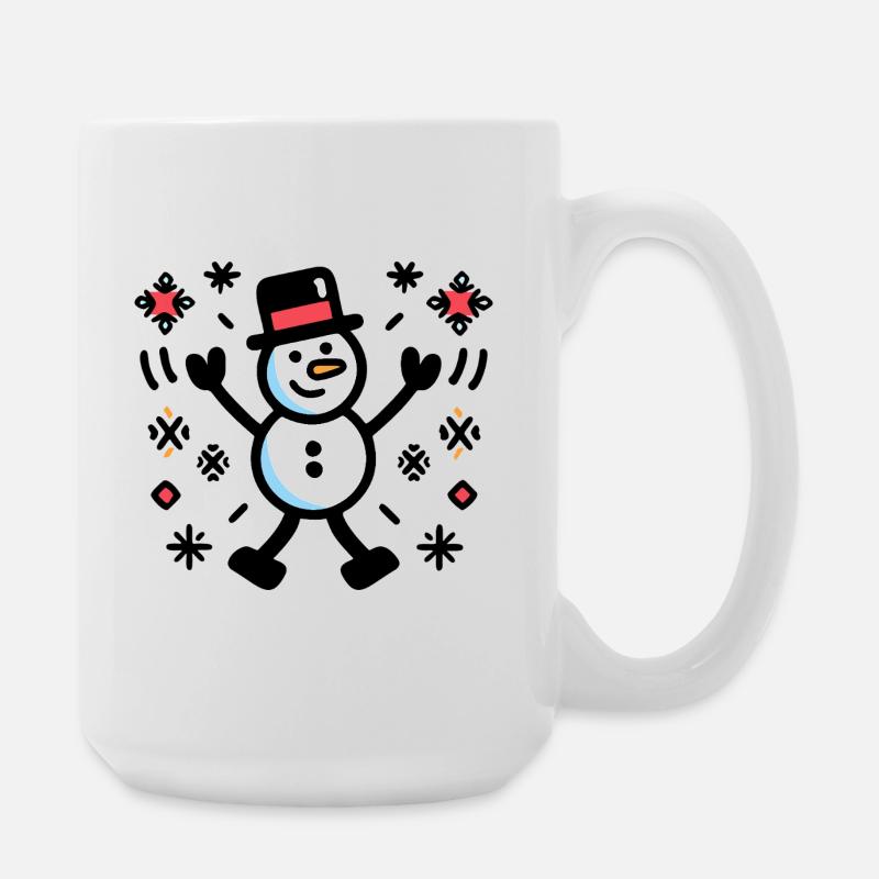 Joyeuse Snowman Comic Winter - Grande tasse 440 ml - blanc