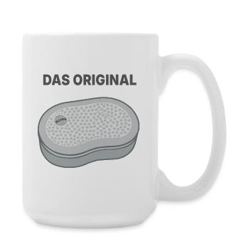 Originale DDR Brotbüchse - Große Tasse 440 ml - Weiß - Rechts