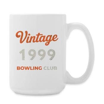 Vintage 1999 – Bowling Club Retro Geburtsjahr - Große Tasse 440 ml - Weiß - Rechts