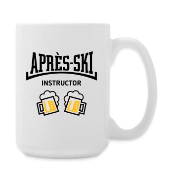 Moniteur Après-Ski (Bière, Après-Ski Concave, POS3C) - Grande tasse 440 ml - blanc - Droite