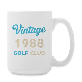 Vintage 1988 Golf Club Retro Geburtsjahr Geschenk - Große Tasse 440 ml - Weiß - Rechts