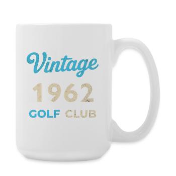 Vintage 1962 Golf Club Retro Geburtsjahr Geschenk - Große Tasse 440 ml - Weiß - Rechts