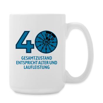 HU January 2026 - 40 Years - Birthday Gift - Large Mug 440 ml - white - Right
