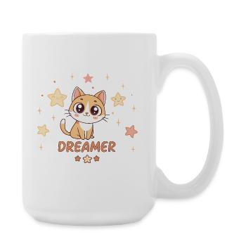 Dreamy Kitten and Sweet Stars - Large Mug 440 ml - white - Right