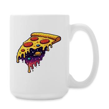 Cosmic pizza slice - Large Mug 440 ml - white - Right