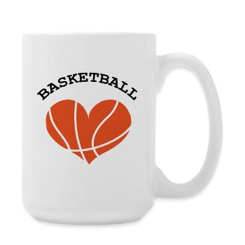Basketball / Basketball / Basktet-Ball / Sports - Large Mug 440 ml - white - Right