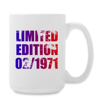 55th Birthday Limited Edition 02/1971 - Large Mug 440 ml - white - Right