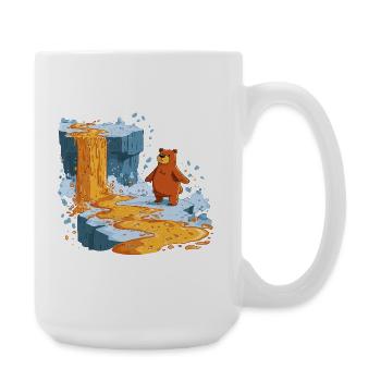 Supporte le flot de lave sur la glace - Grande tasse 440 ml - blanc - Droite