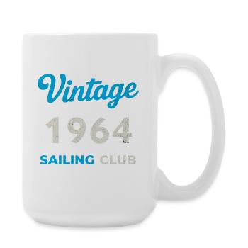 Vintage 1964 – Sailing Club Retro Birth Year - Large Mug 440 ml - white - Right