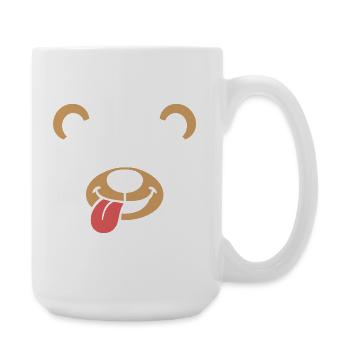 Monkey | Déguisement de carnaval en costume de grand visage - Grande tasse 440 ml - blanc - Droite