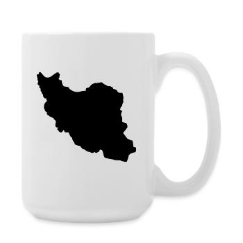 Iran Silhouette - Large Mug 440 ml - white - Right