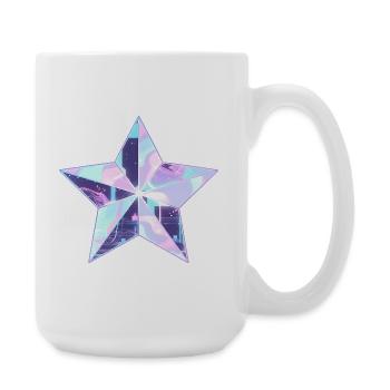 Pastellstern Neon Skyline - Große Tasse 440 ml - Weiß - Rechts