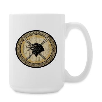 Viking Viking Legend Sailor Odin Raven Fighter - Large Mug 440 ml - white - Right