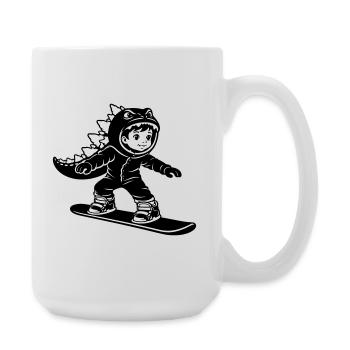 Snowboard Dragon Boy - Große Tasse 440 ml - Weiß - Rechts