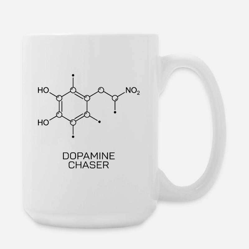 Dopamine Chaser Molekül - Große Tasse 440 ml - Weiß