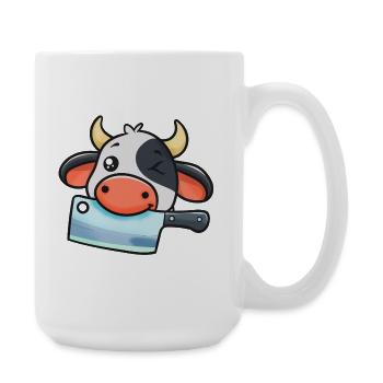 Chef vache avec couperet - Grande tasse 440 ml - blanc - Droite