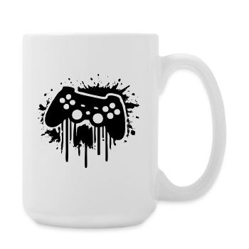 gaming zocker kontroller  - Große Tasse 440 ml - Weiß - Rechts