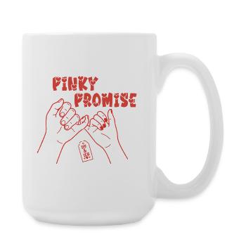 Pinky Promise – Liebes Statement Shirt - Große Tasse 440 ml - Weiß - Rechts