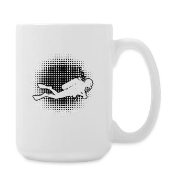 Statement for all diving - Large Mug 440 ml - white - Right