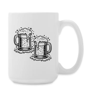 Beer Glass Beer Drinking - Large Mug 440 ml - white - Right