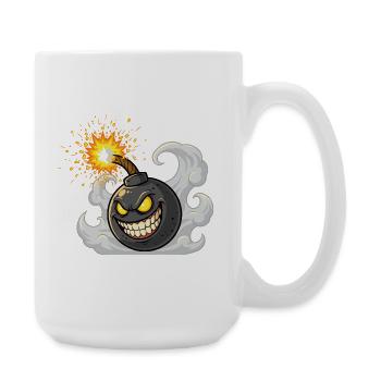 Bombe de dessin animé en colère - Grande tasse 440 ml - blanc - Droite