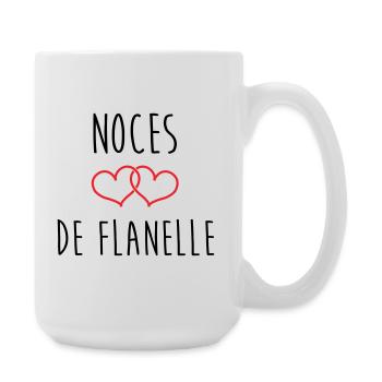 Flannel-Hochzeit – 43 Jahre Ehe - Große Tasse 440 ml - Weiß - Rechts