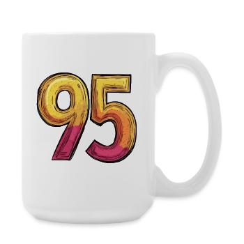 95 Number Colorful - Large Mug 440 ml - white - Right