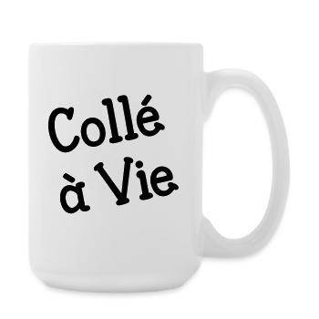 Humour Cancre : Motif Scolaire Collé à Vie Retro - Grande tasse 440 ml - blanc - Droite