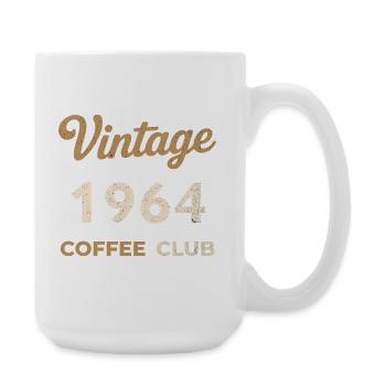 Vintage 1964 – Coffee Club Retro Birth Year - Large Mug 440 ml - white - Right