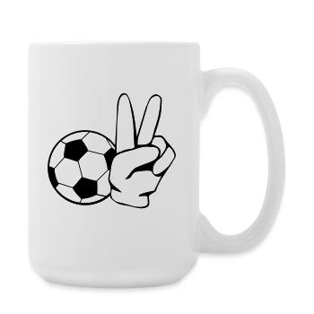 Soccer Peace - Große Tasse 440 ml - Weiß - Rechts