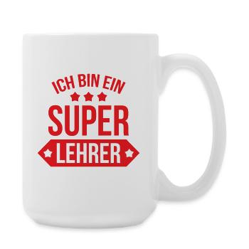Super Maître d'École Étoiles et Bannière Scolaire - Grande tasse 440 ml - blanc - Droite