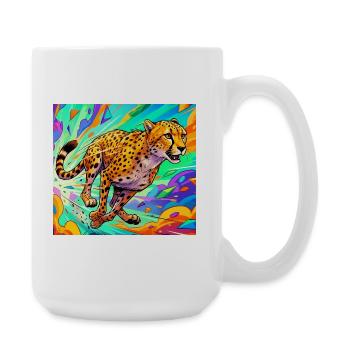 Gepard - Große Tasse 440 ml - Weiß - Rechts