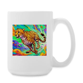 cheetah - Large Mug 440 ml - white - Right