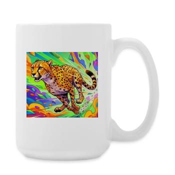 guépard - Grande tasse 440 ml - blanc - Droite