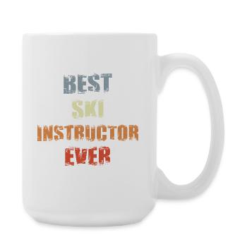 Entraîneur de ski - Grande tasse 440 ml - blanc - Droite