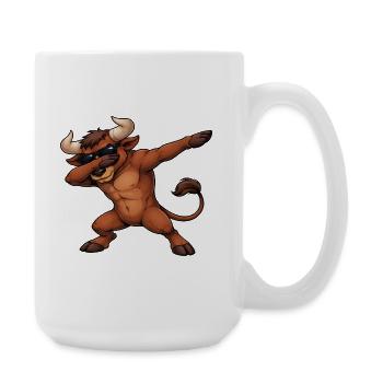 Dabbing Bull - Large Mug 440 ml - white - Right