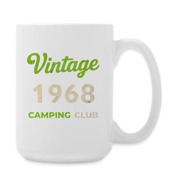 Vintage 1968 – Camping Club Retro Birth Year - Large Mug 440 ml - white - Right